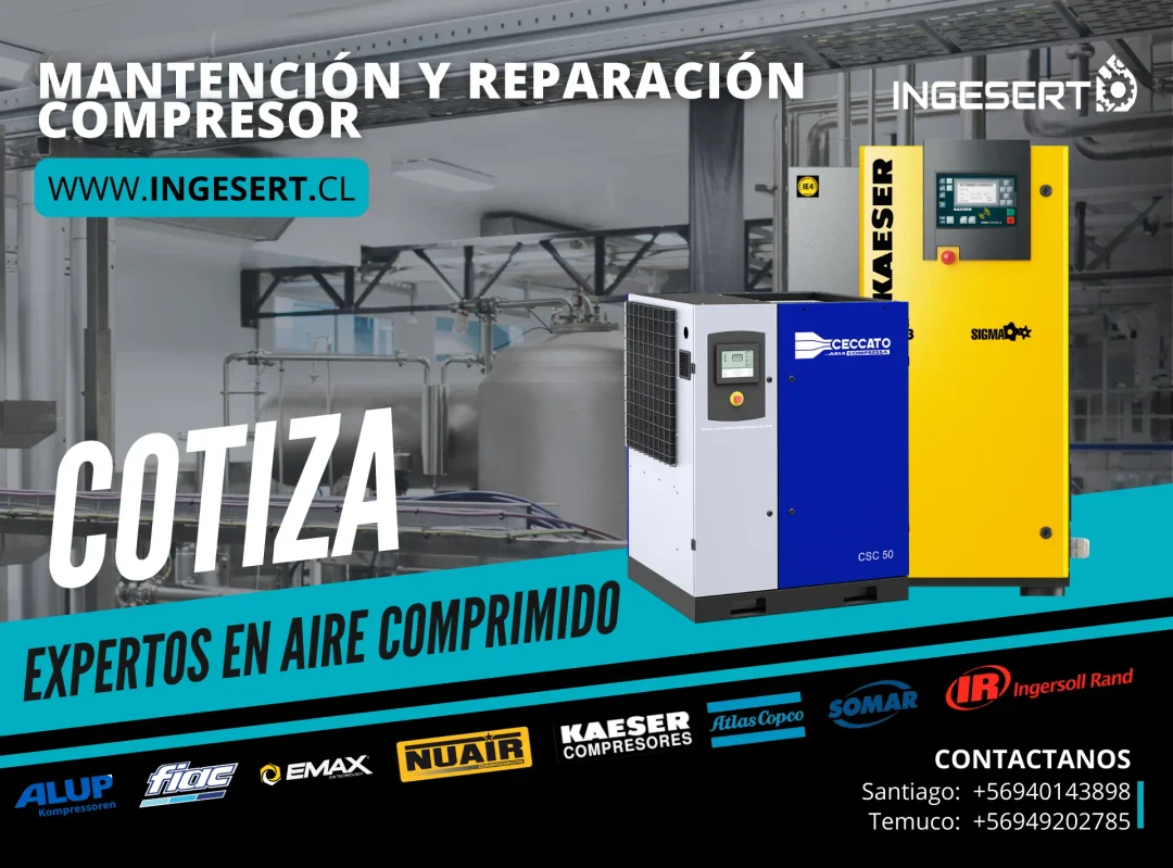 Cotiza: expertos en aire comprimido, mantención y reparación de compresores
