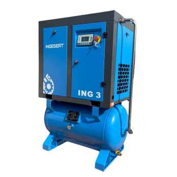 COMPRESOR TORNILLO, 3HP, 220V, 10BAR, ESTANQUE 200 LITROS, INSONORO